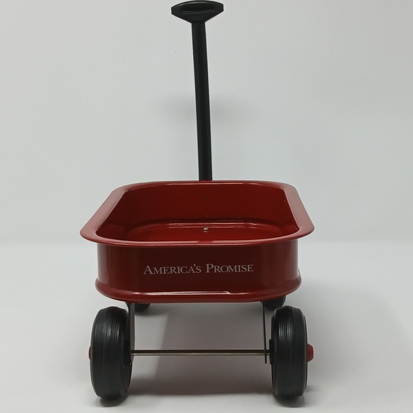 Radio Flyer Red Wagon Metal Decorative Small Toy Model Collectible Vintage Plush - Picture 4 of 7